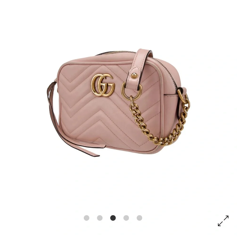 Gucci Blush Quilted Crossbody Bag with Gold Chain - Picture 3 of 15